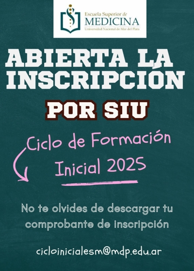 Inscripción ciclo de formación inicial 2025