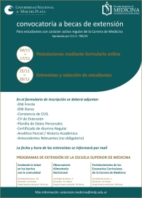Convocatoria a becas de extensión