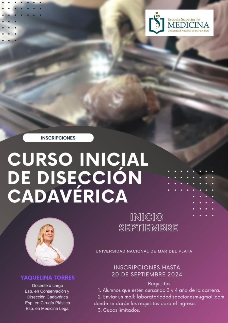 Curso de disección cadavérica para estudiantes