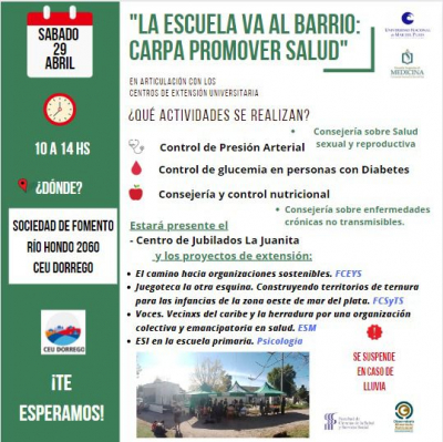 Carpa promover Salud