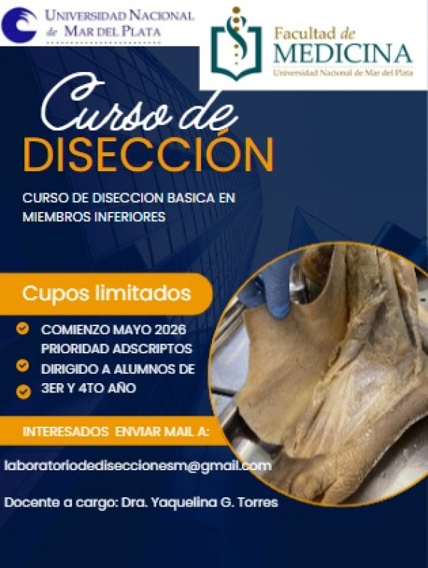 Curso básico de conservación y disección anatómica
