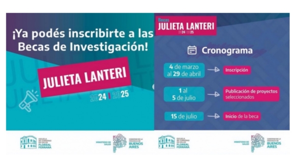 La Provincia lanza las becas “Julieta Lanteri” para investigar temas de salud