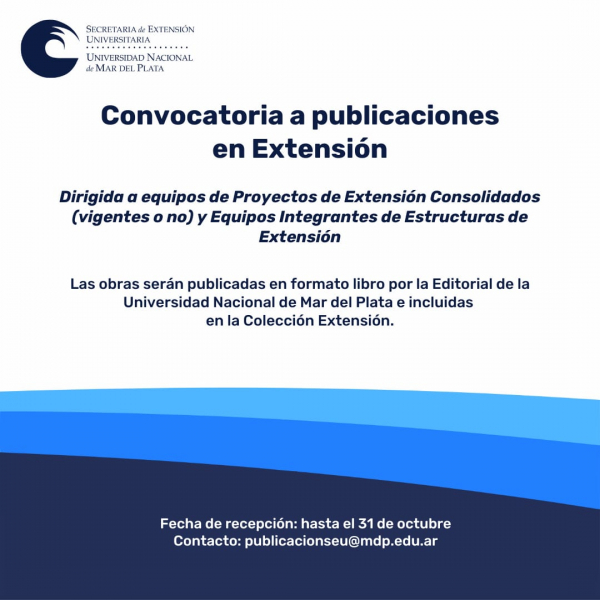 ¡Convocatoria a publicaciones en Extensión!