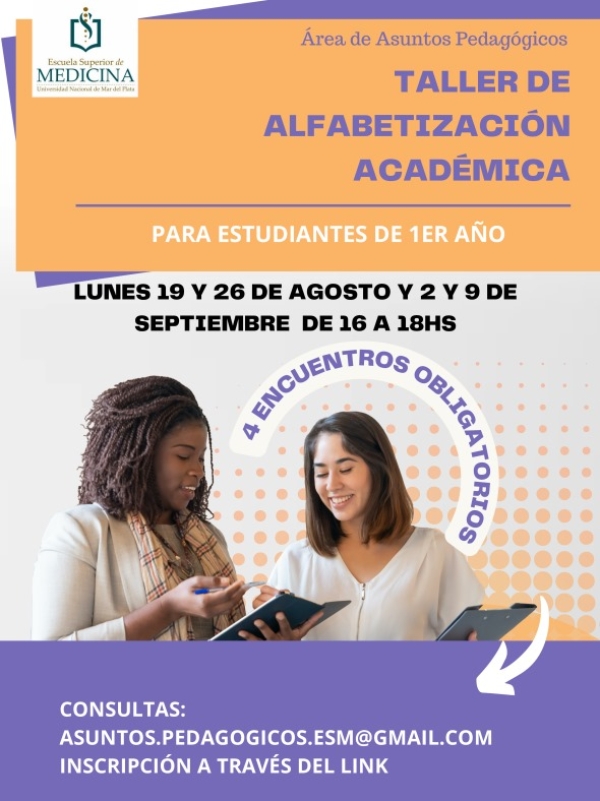 Taller de Alfabetización Académica para estudiantes ingresantes de la ESM